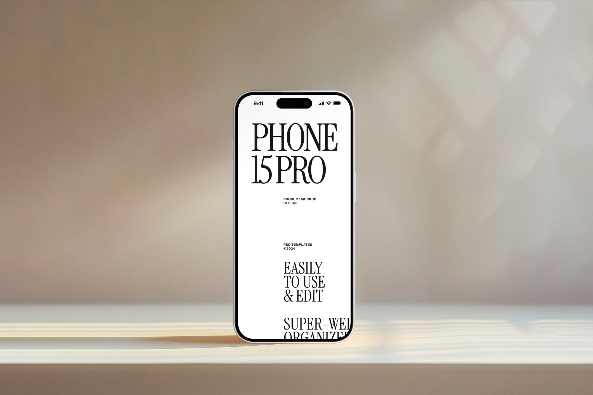 Aesthetic Minimal Stand iPhone Mockup