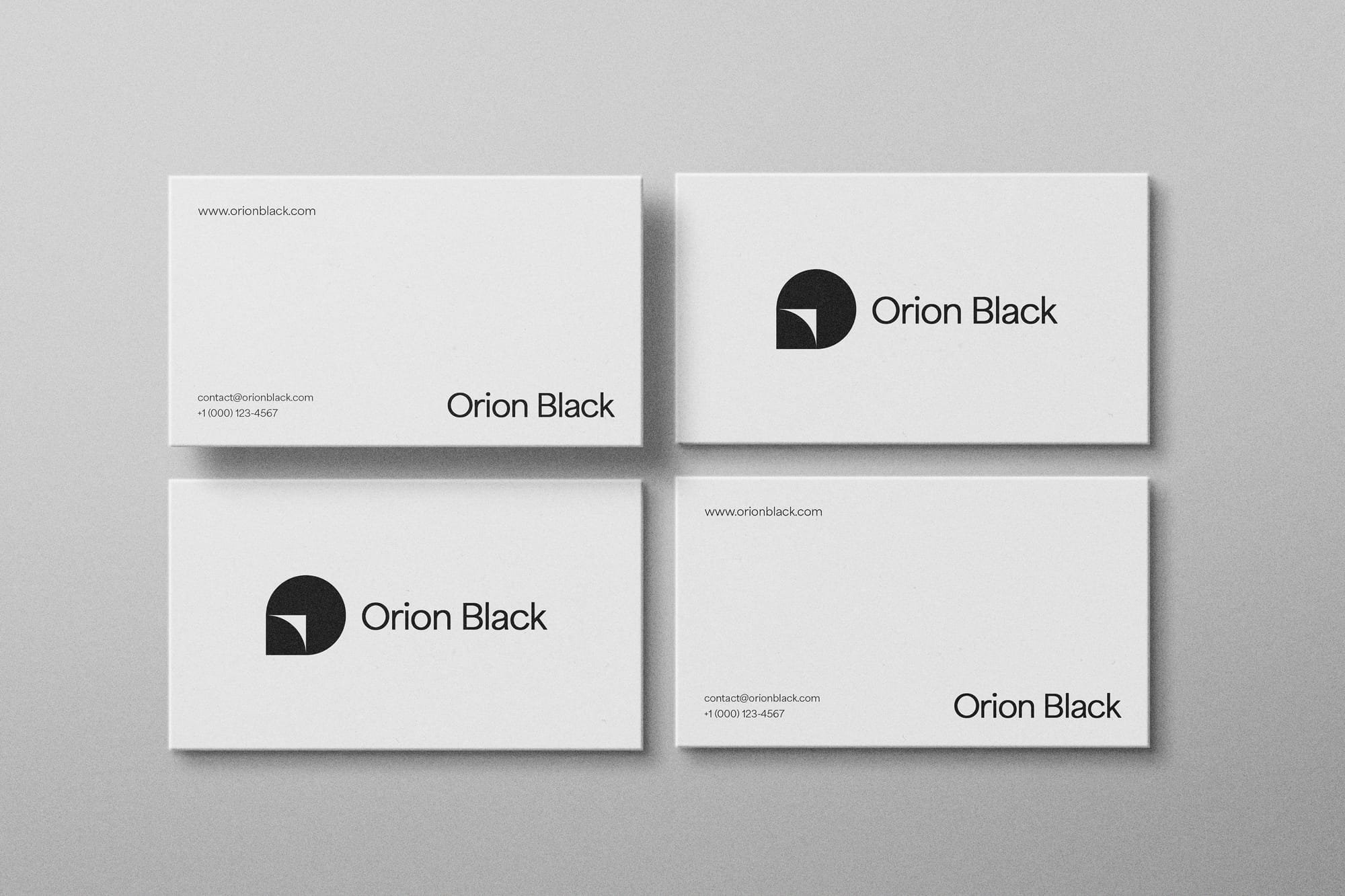 Orion Black Business Card Mockups
