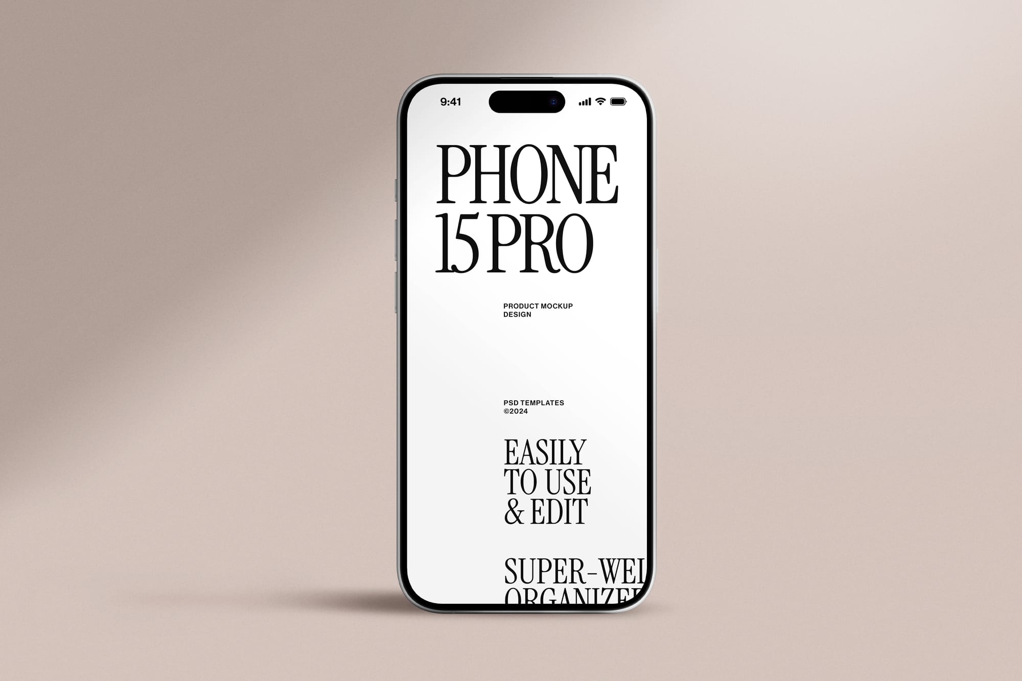 Clean Standing Phone Mockup