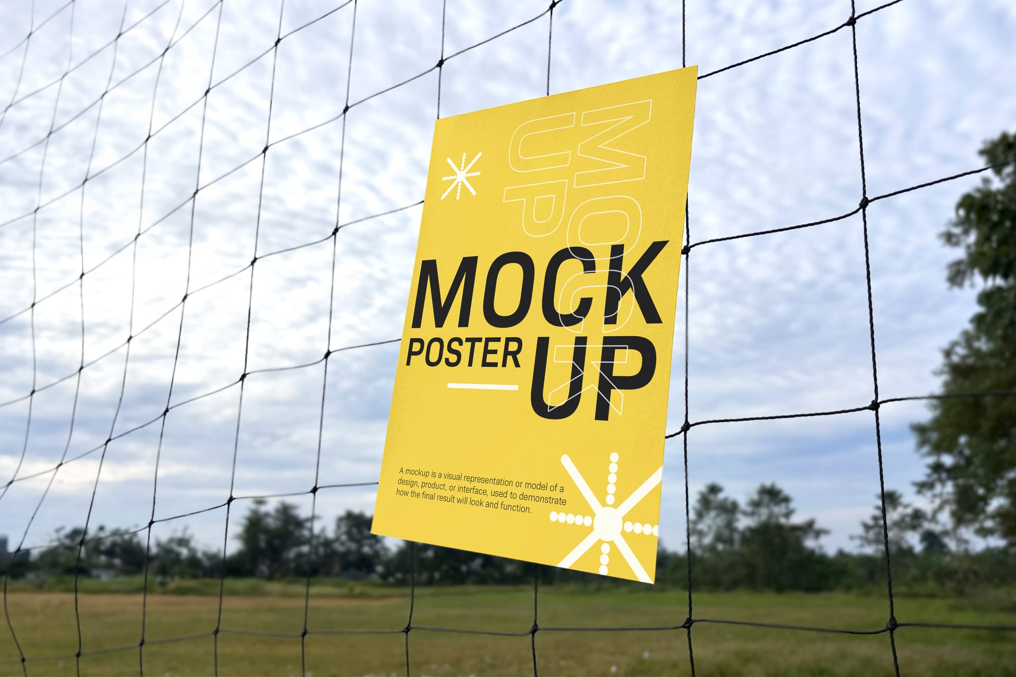Realistic Outdoor Poster Mockup