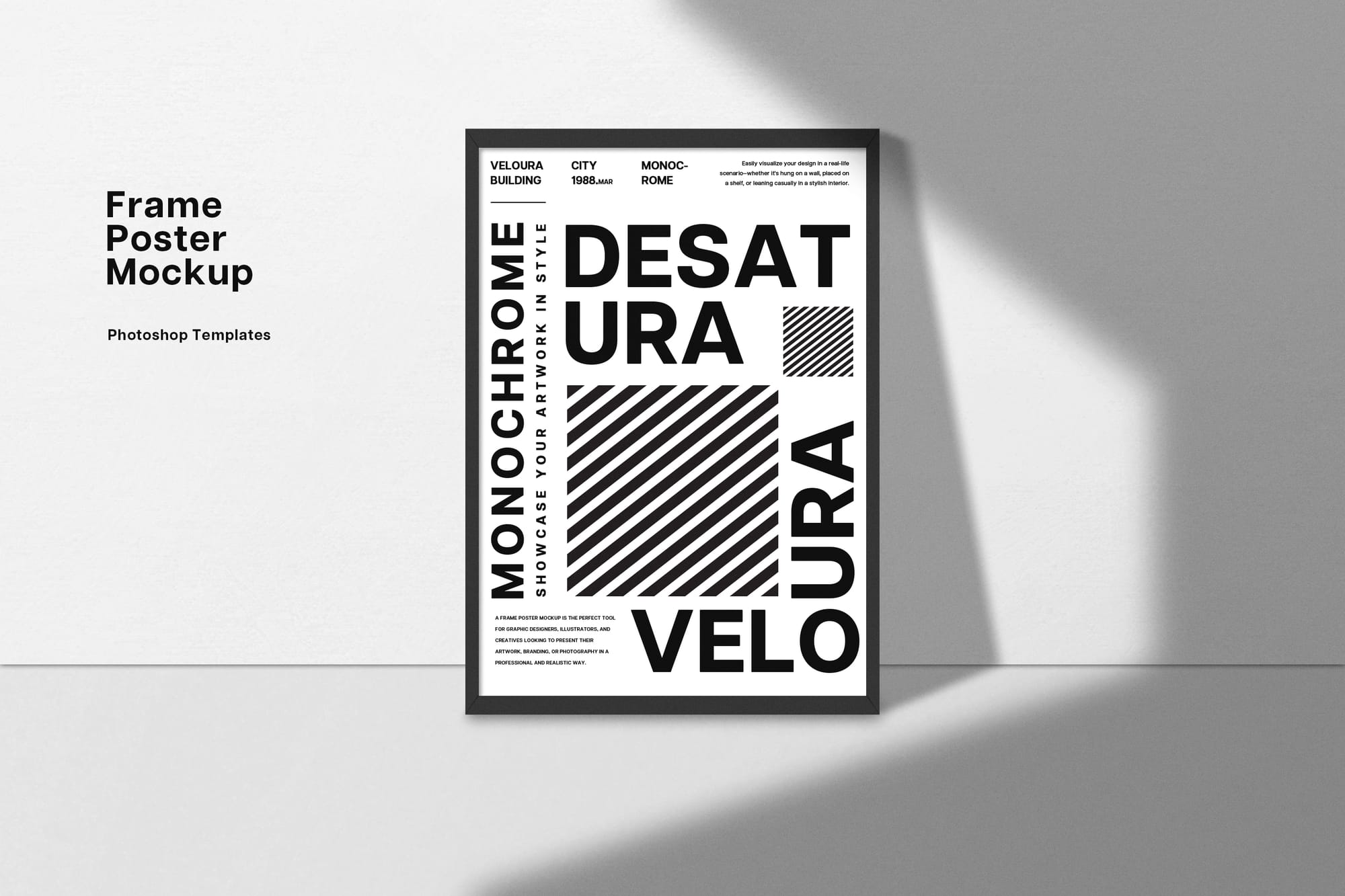 Monochrome Frame Poster Mockup
