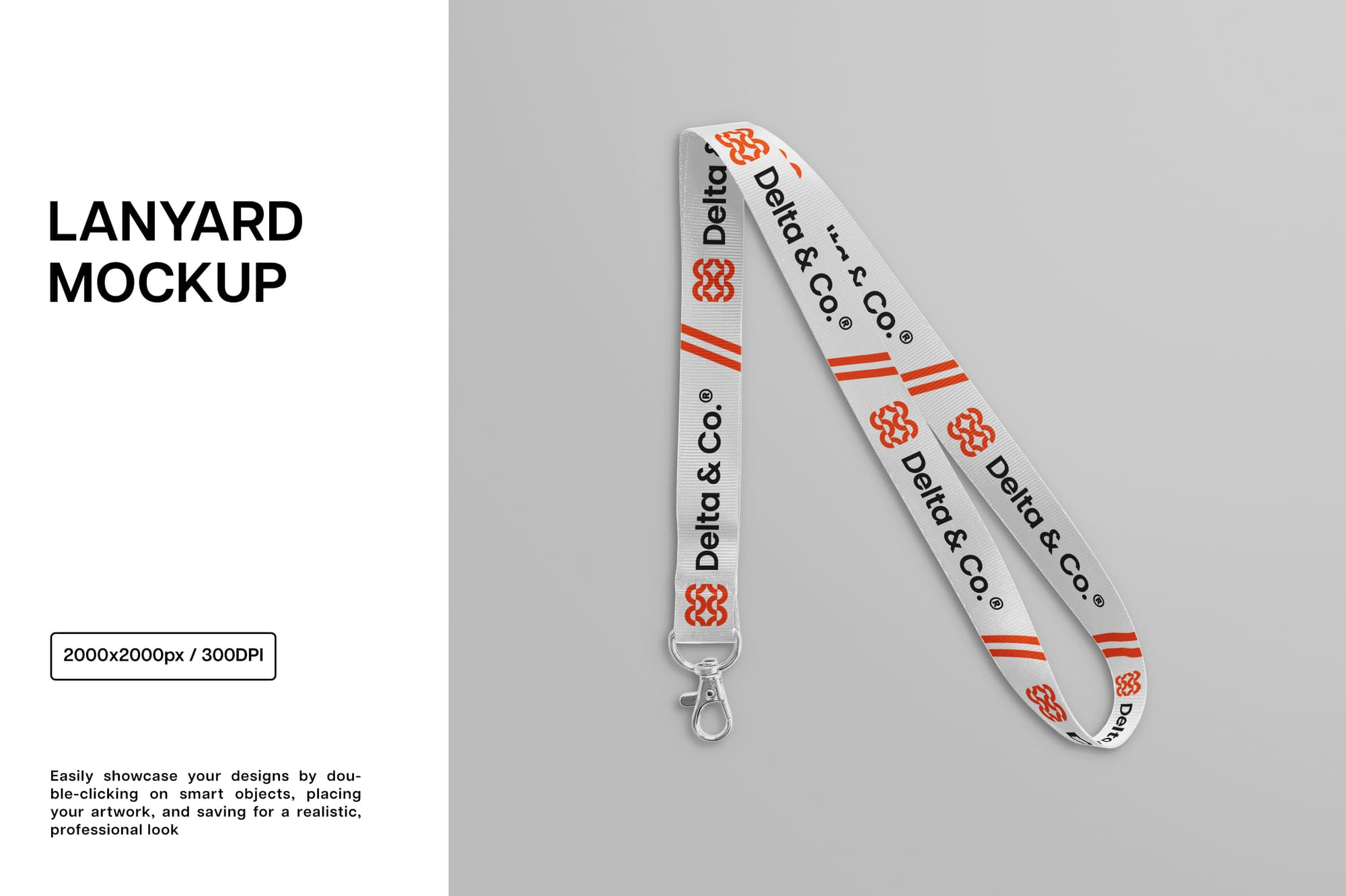 Exclusive Square Lanyard Mockup