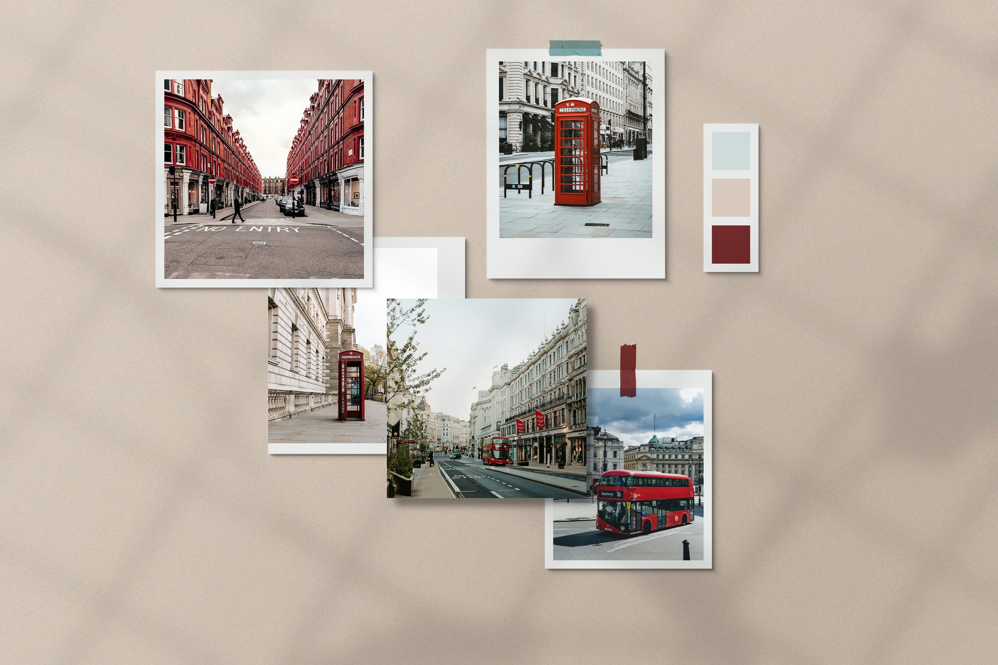 Flat Moodboard Mockup