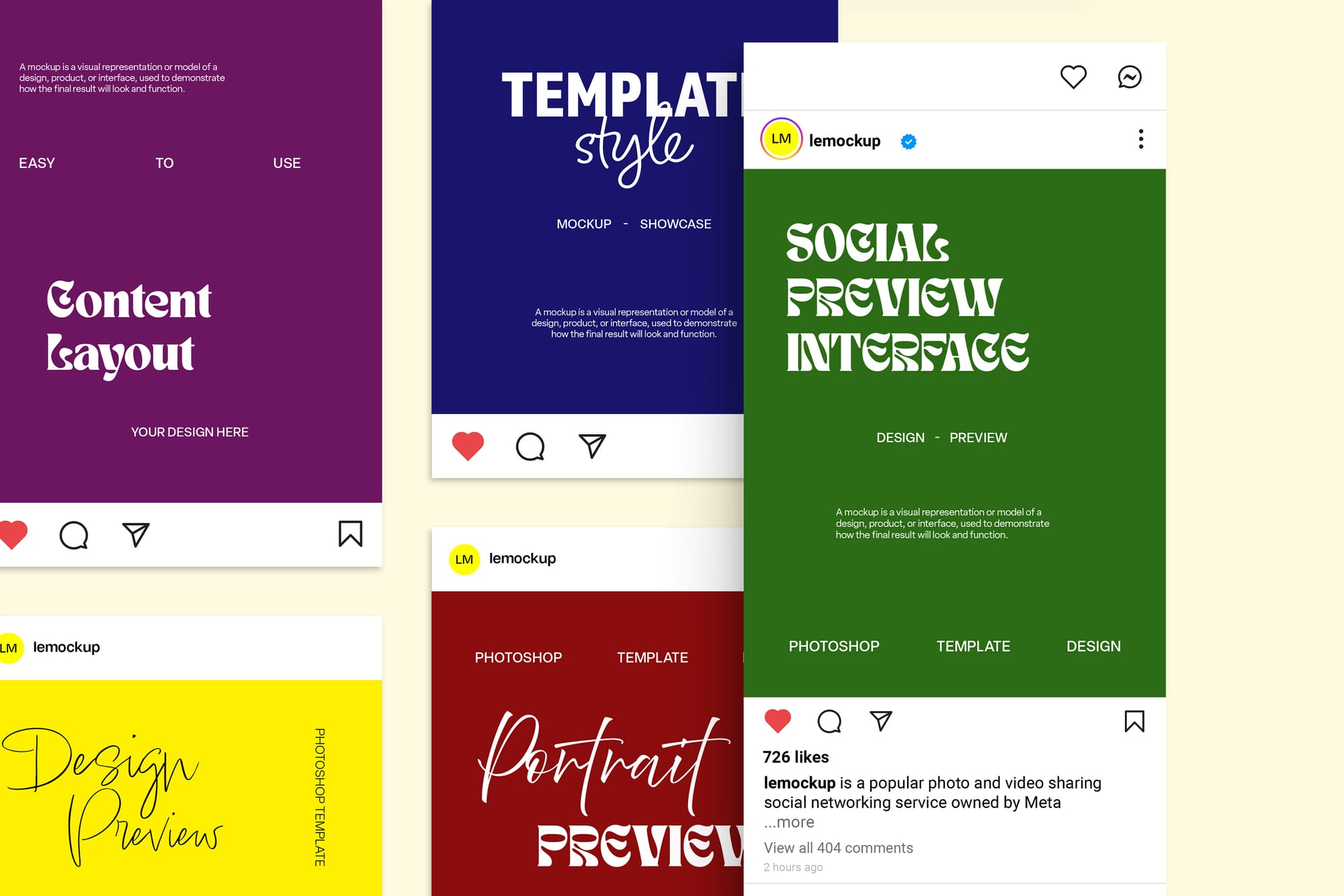 Bold Instagram Portrait Post Mockup