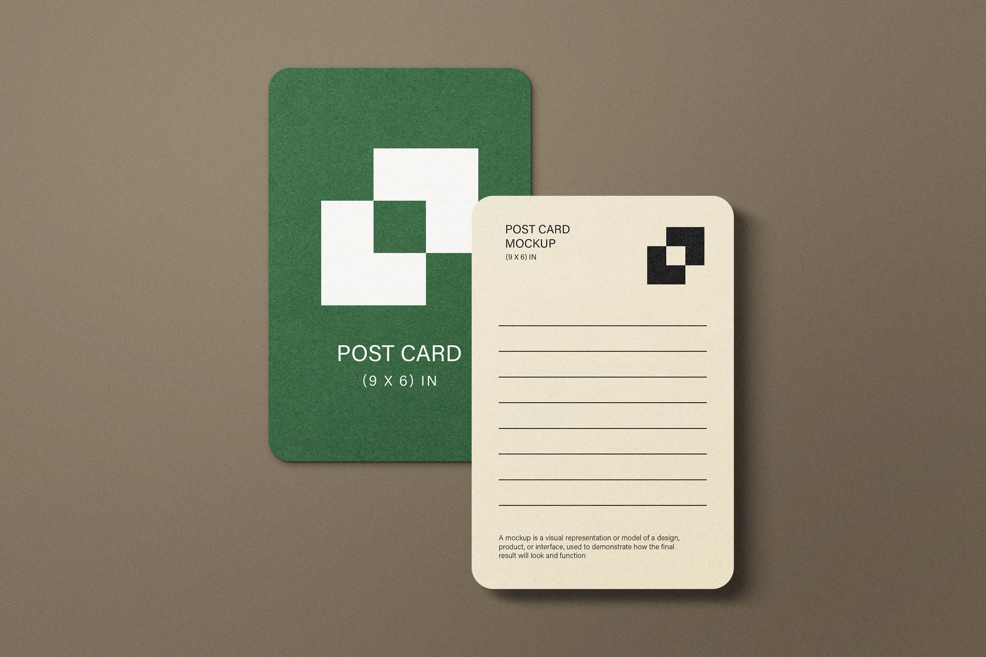 Minimal Vertical Postcard Mockup