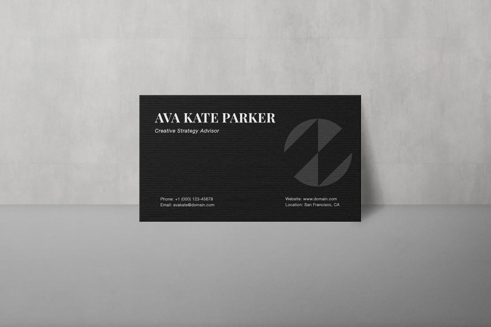Standing Business Card Mockup