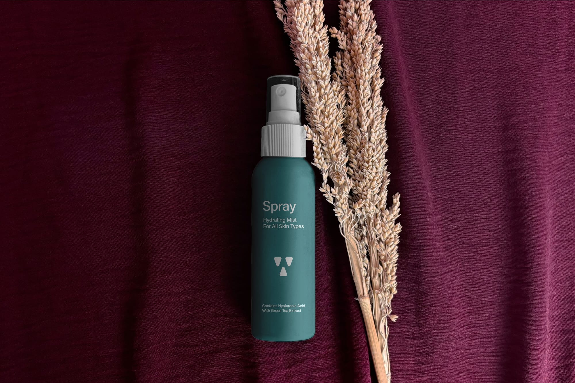Cosmetic Bottle Mockup on Fabric
