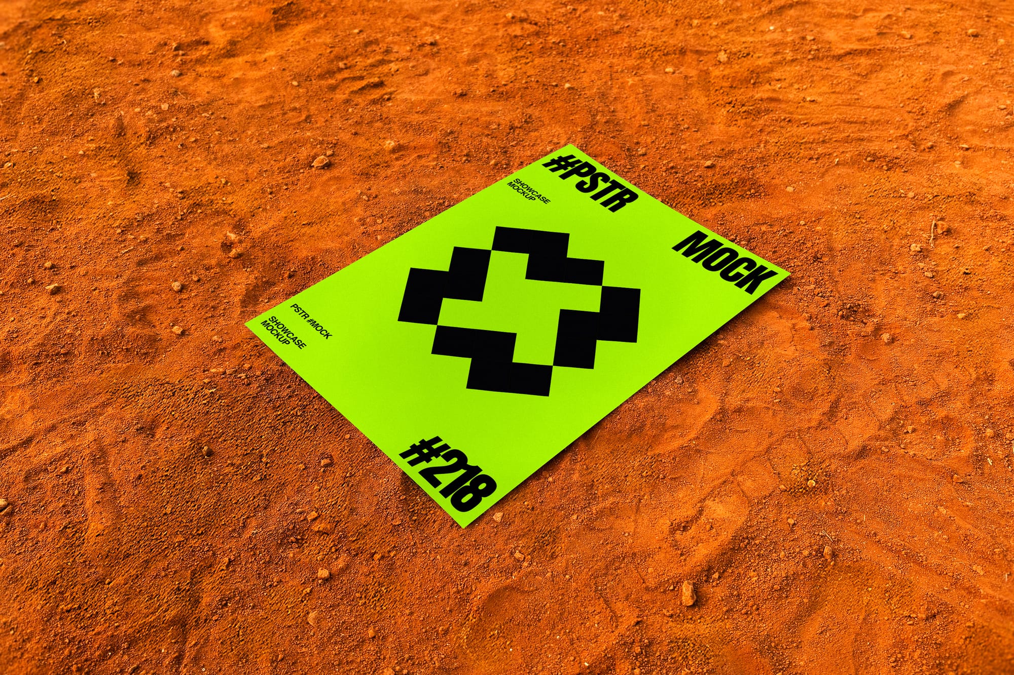 Poster Mockup on Ground