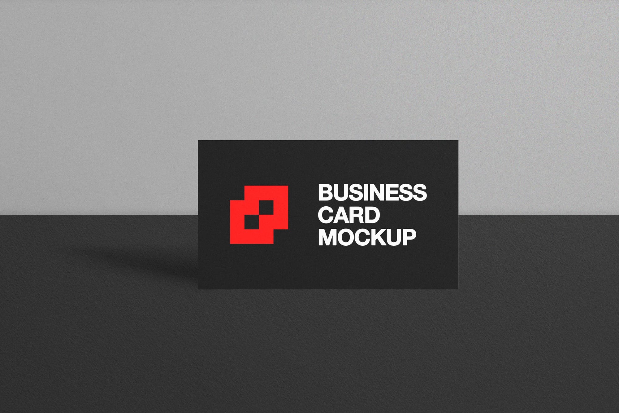 Standing Black Business Card Mockup