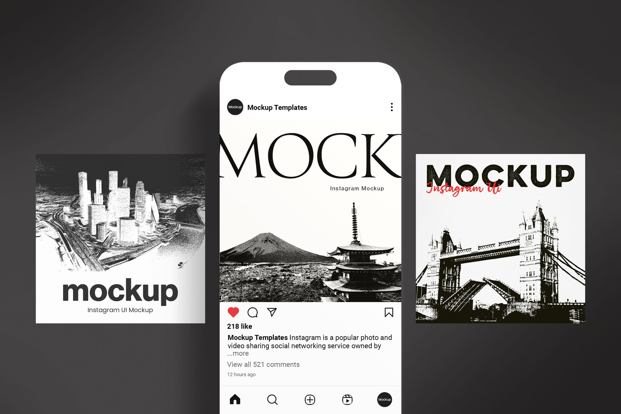 Instagram UI Mockup