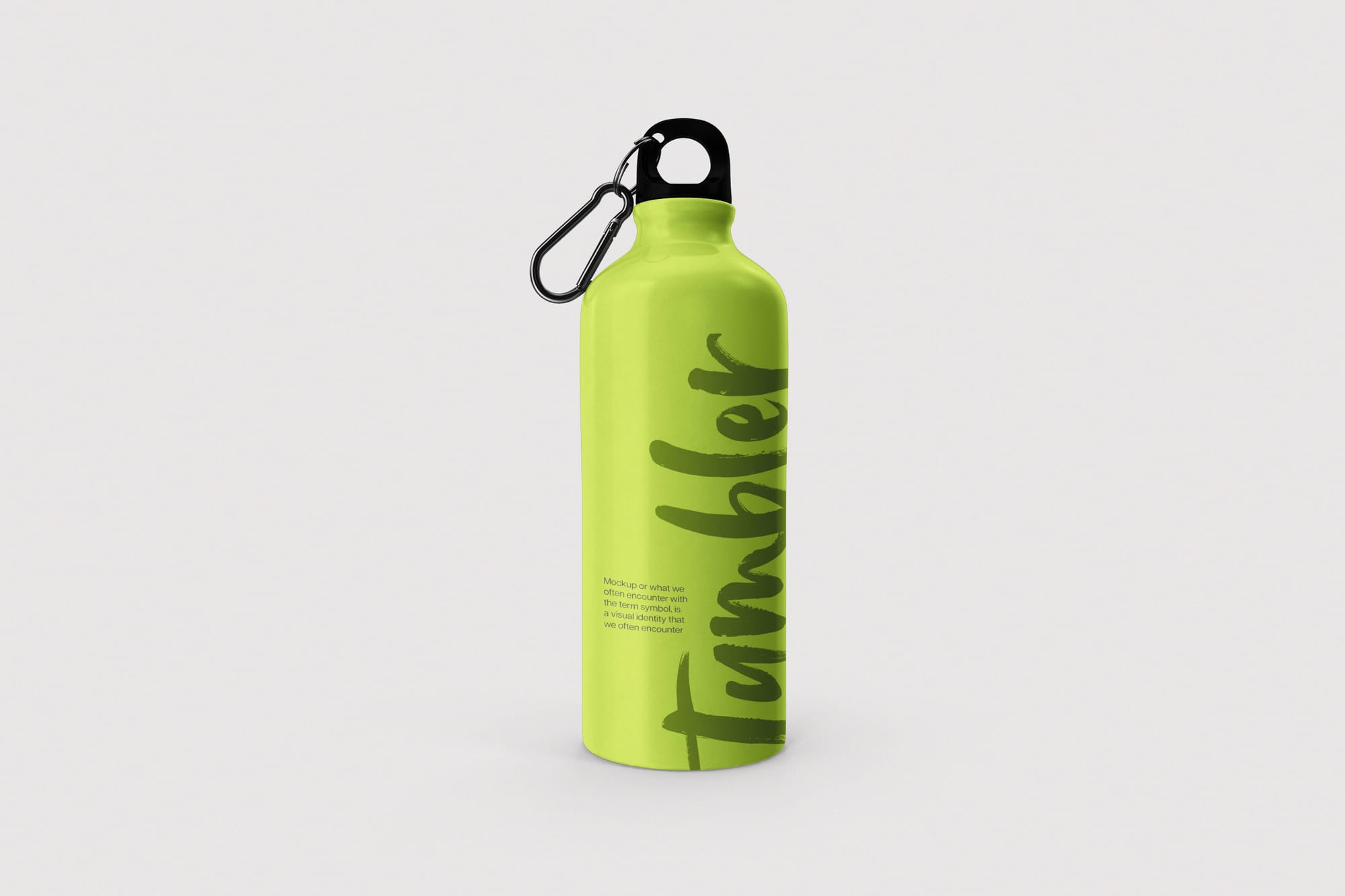 Tumbler Bottle Mockup Single Lime Green
