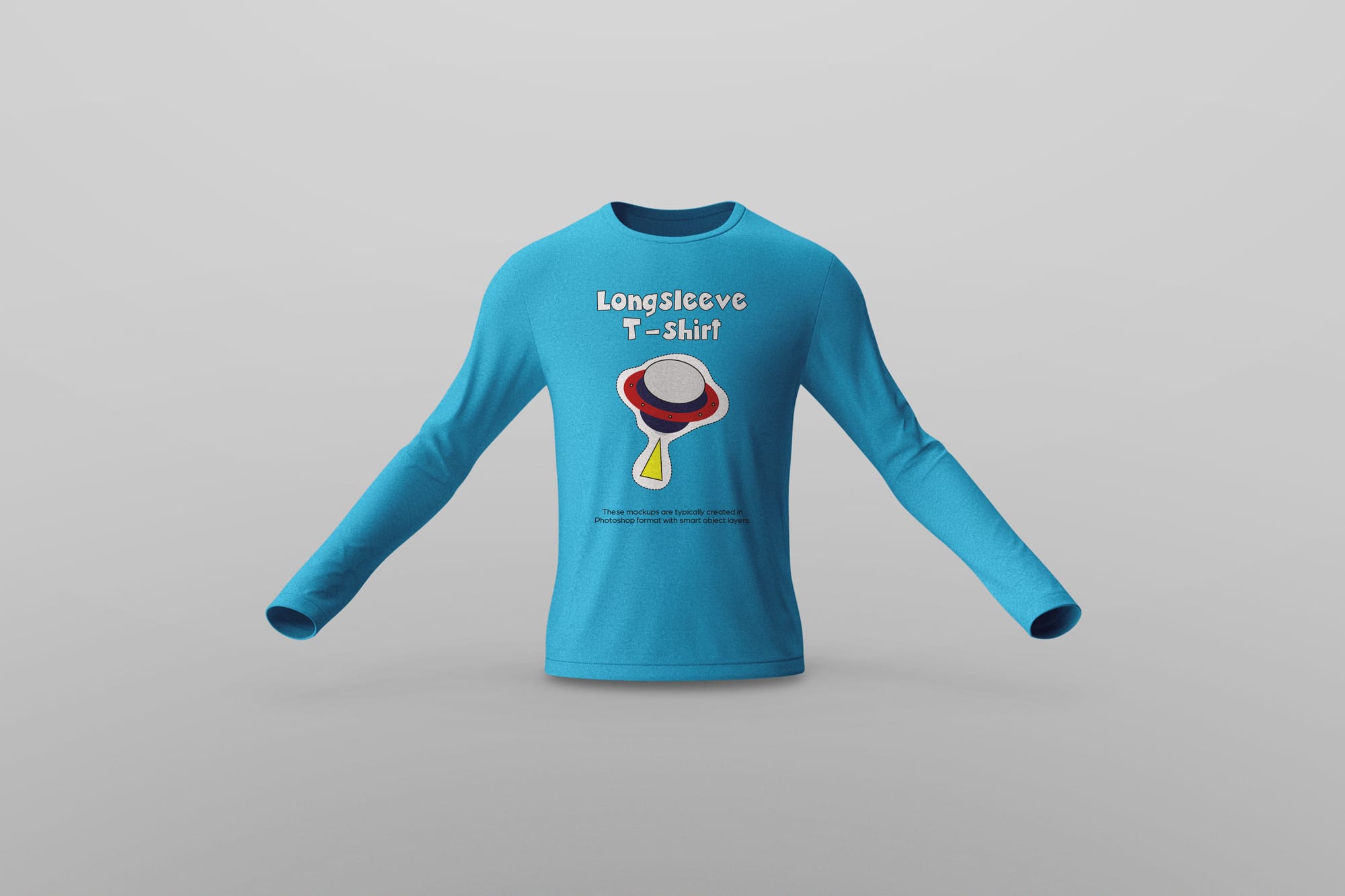 Aqua Long Sleeve Shirt Mockup