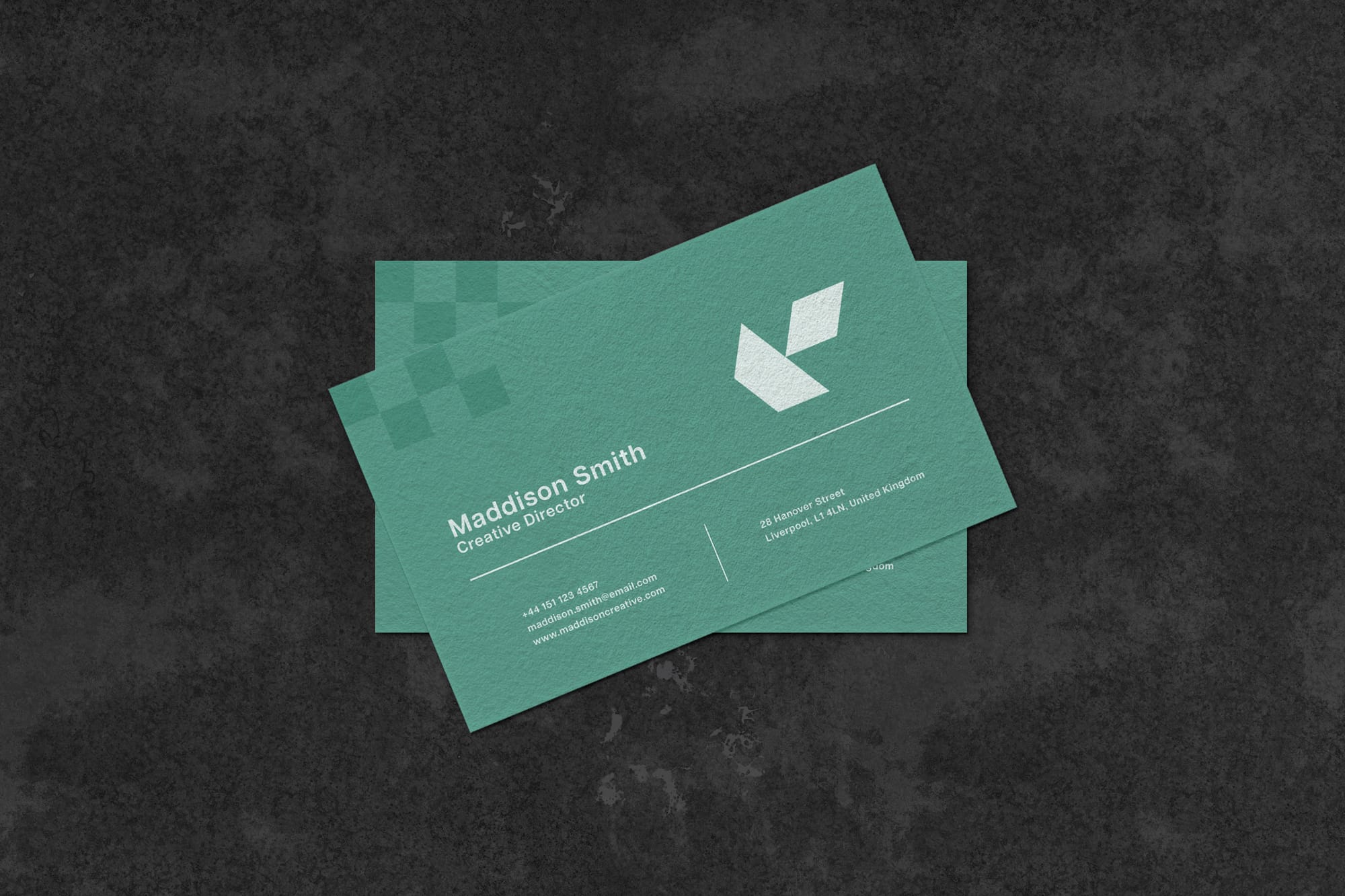 Minimal Stacked Business Card Mockup