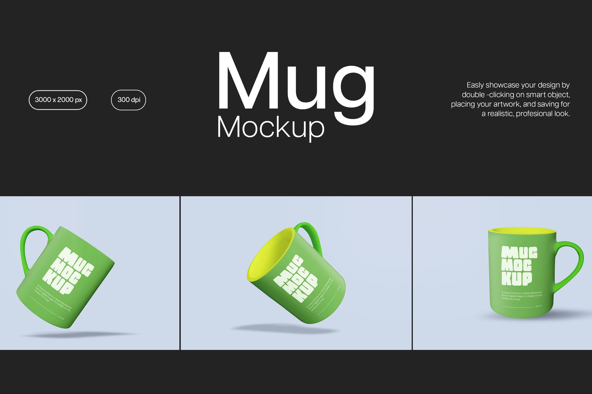 Green Mug Mockup