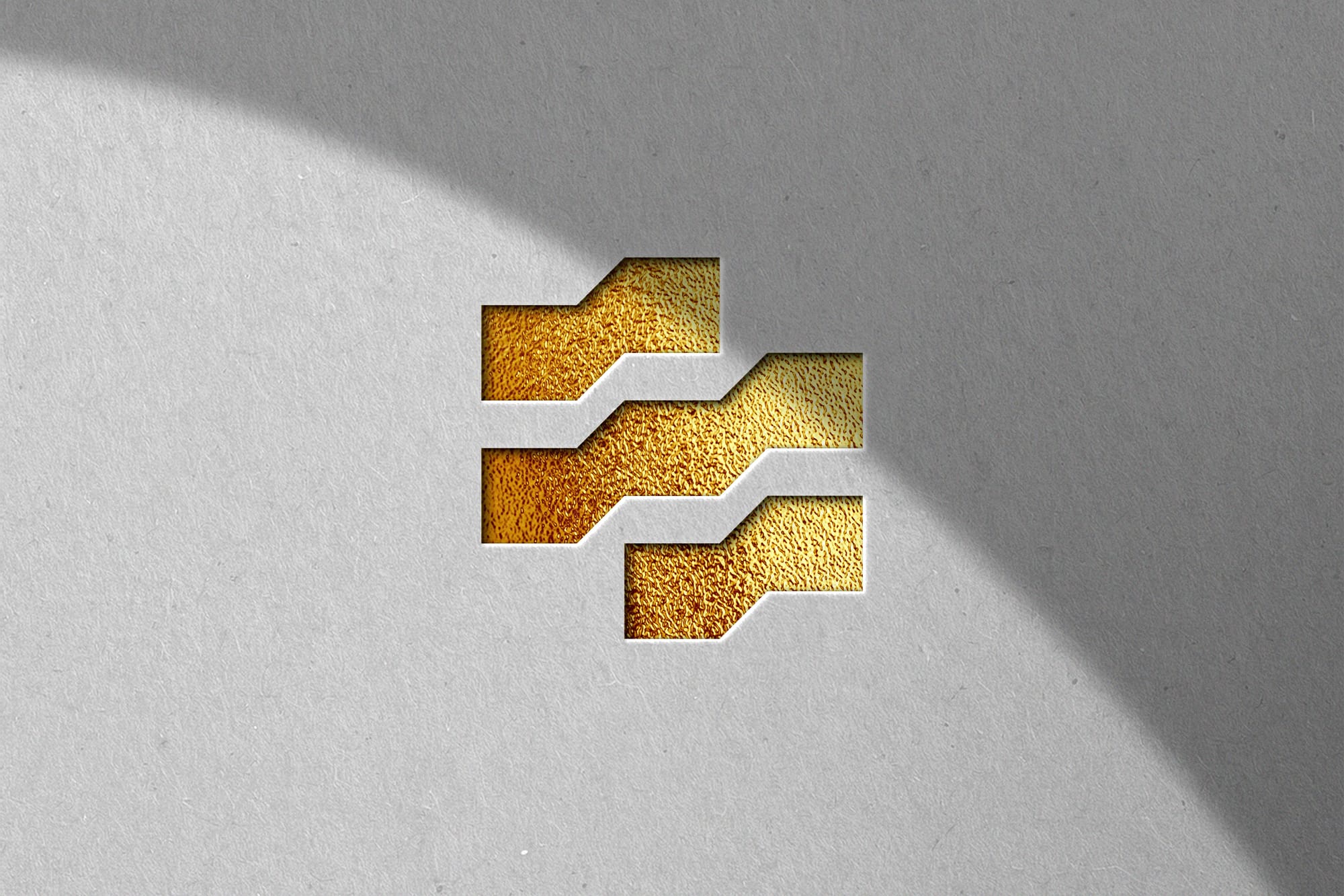 Aesthetic Gold Logo Paper Mockup