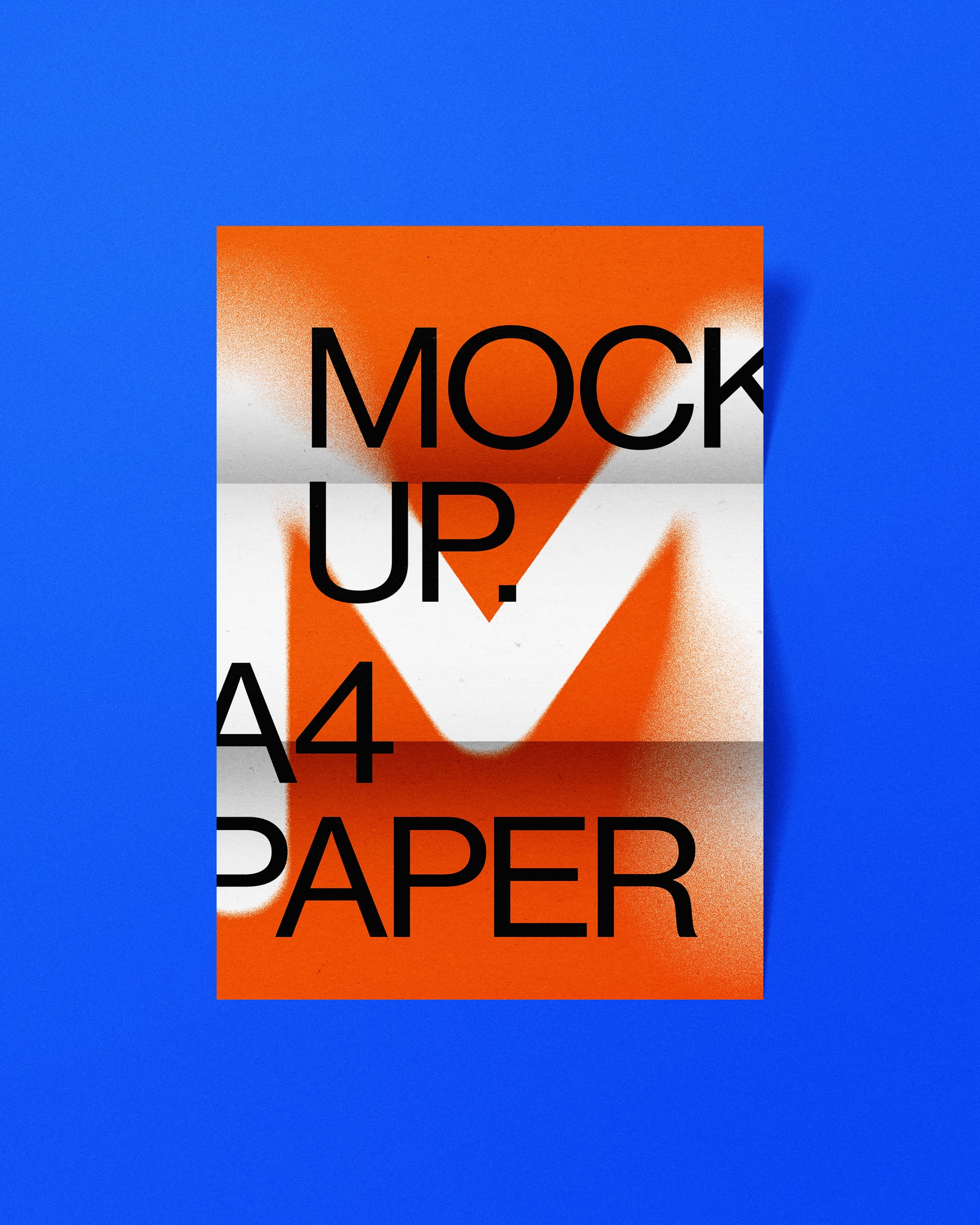 Folded A4 Paper Mockup Realistic Shadow