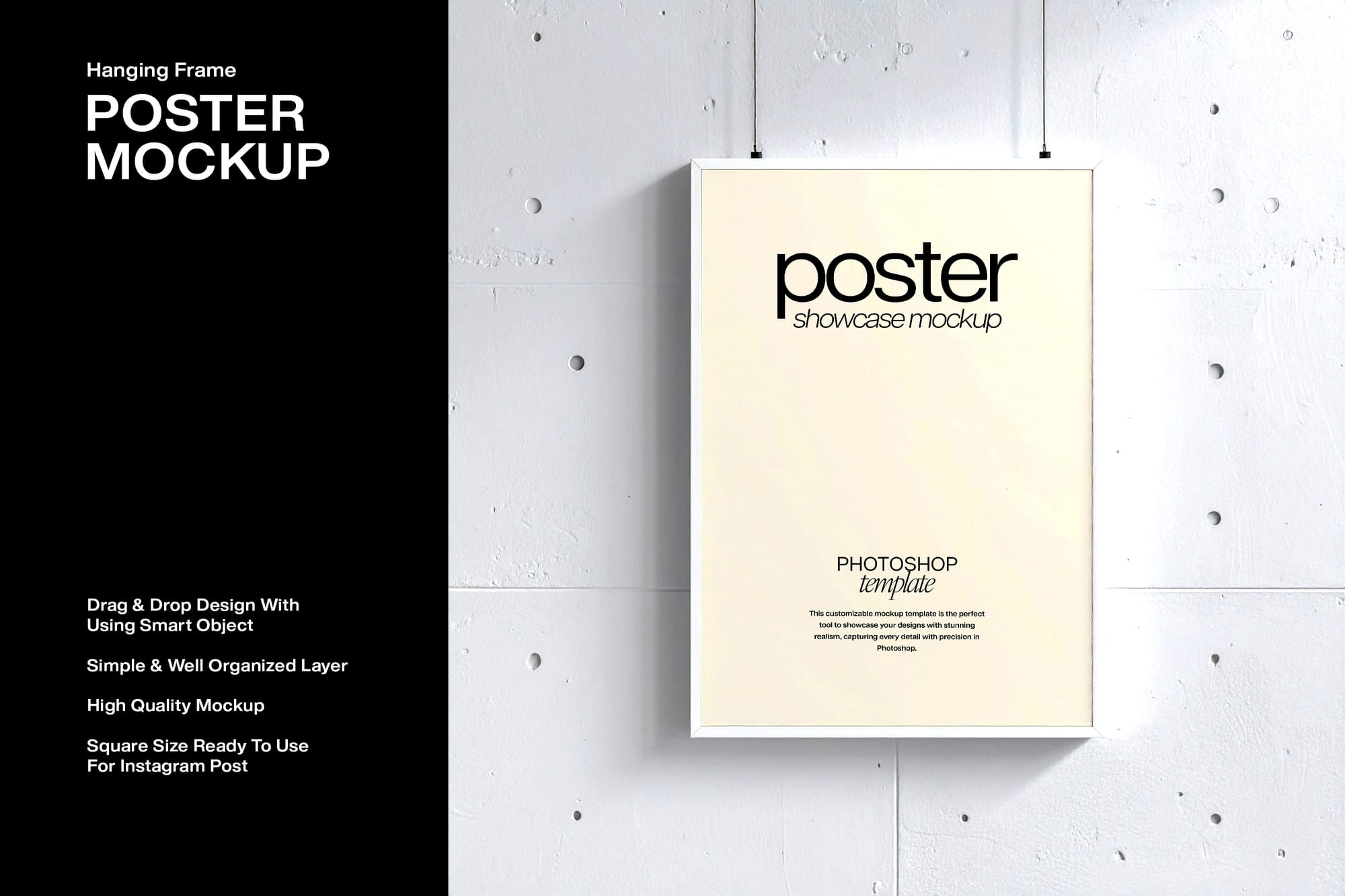 Hanging Frame Poster Mockup