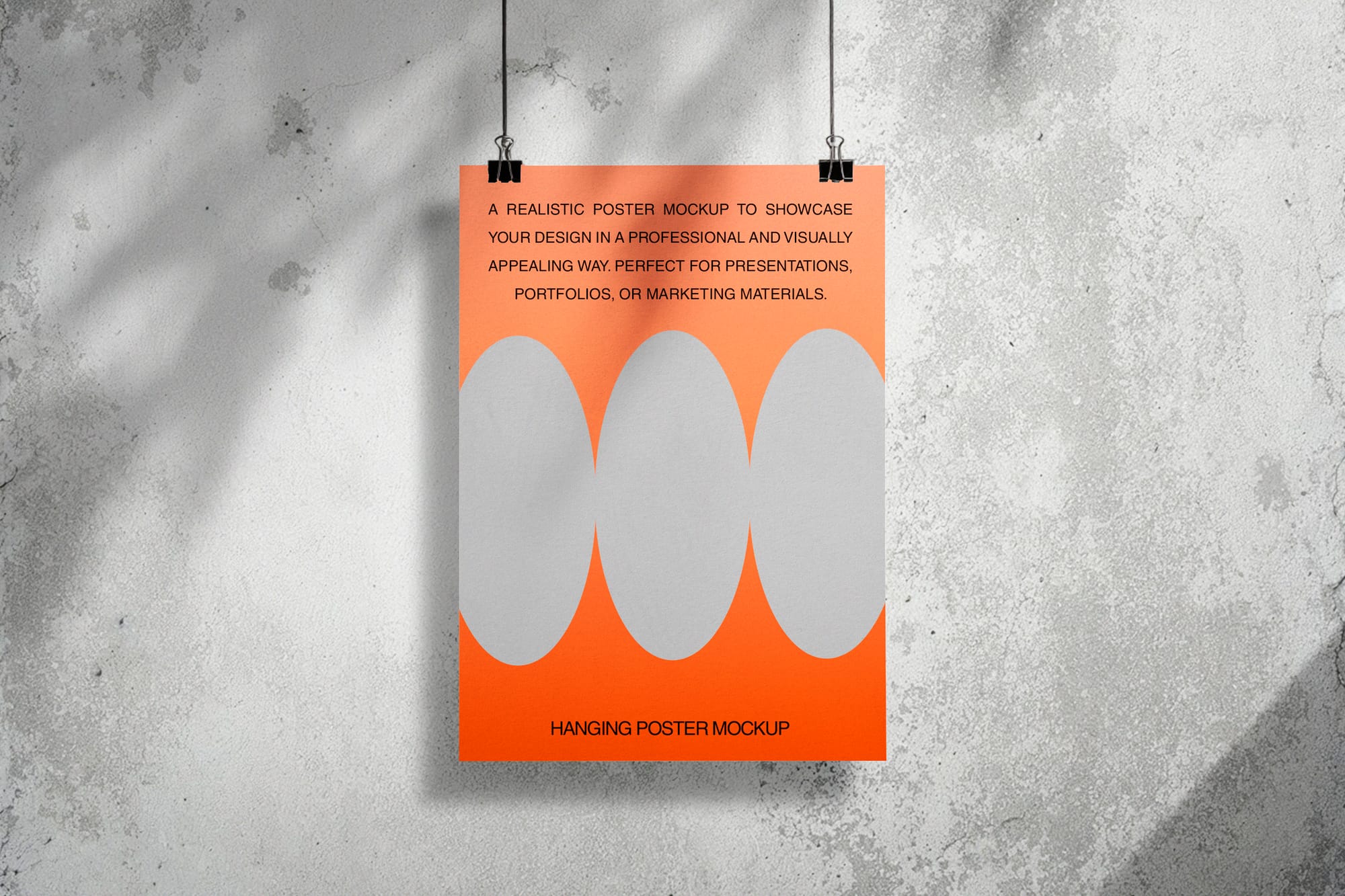 Authentic Hanging Poster Mockup
