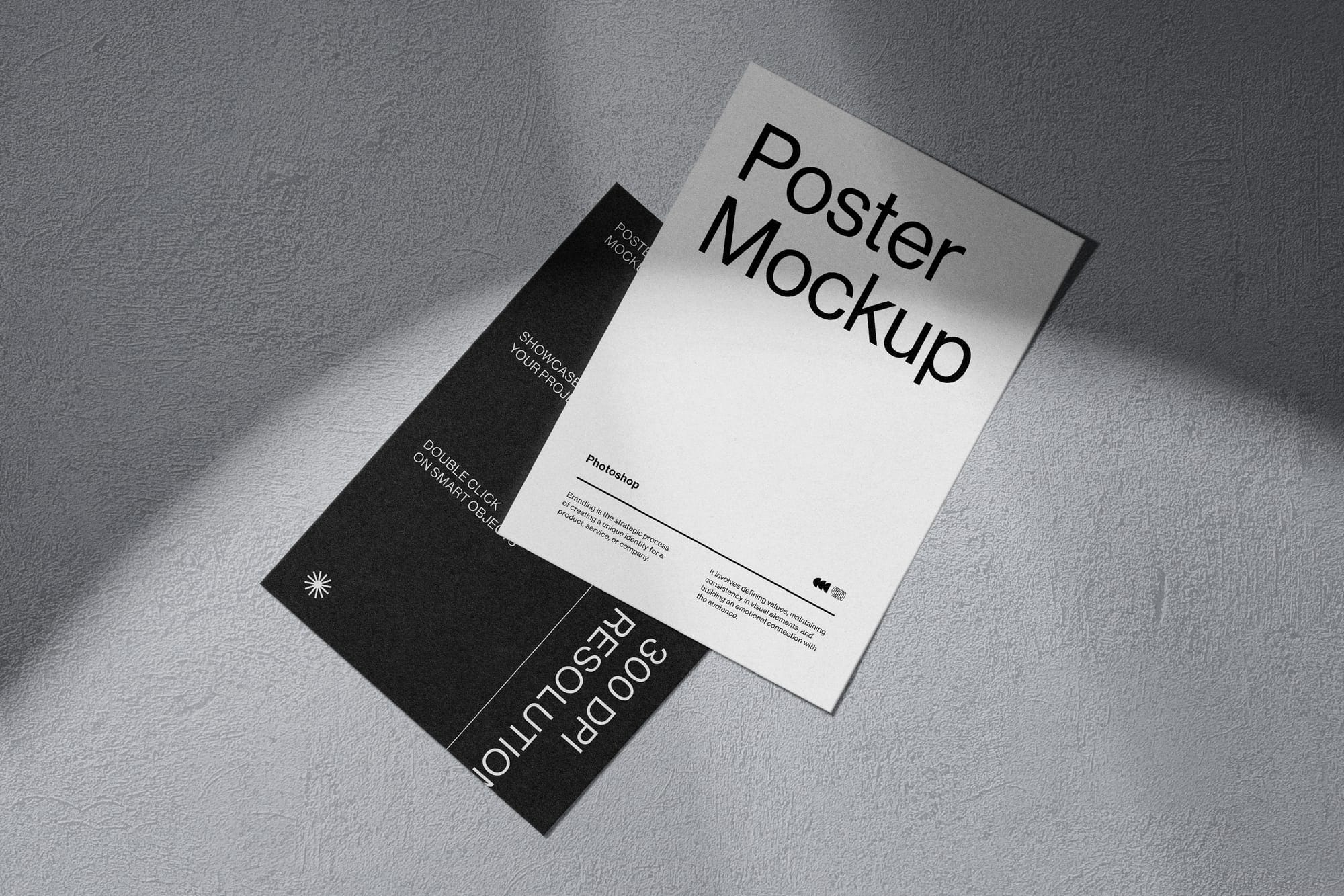 Poster Mockup on Concrete