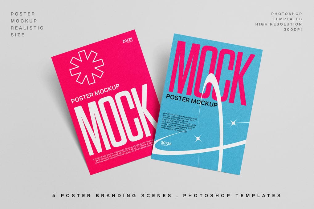 Modern Poster Mockup Scene