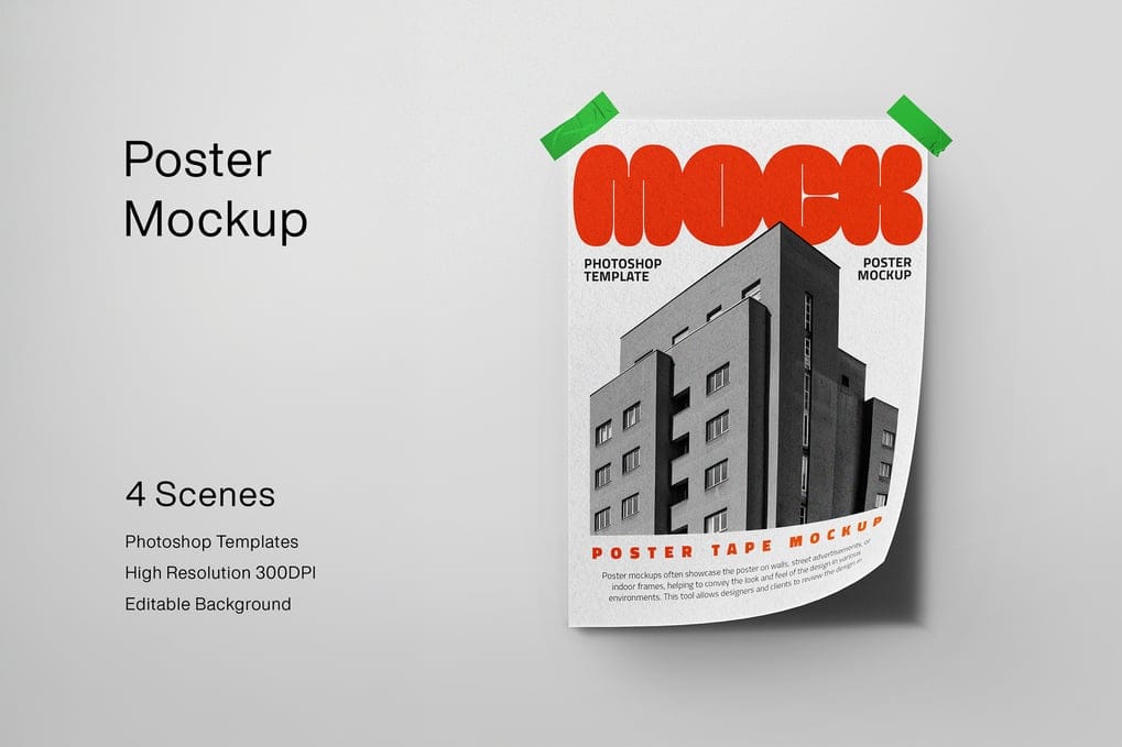Poster Tape Mockup