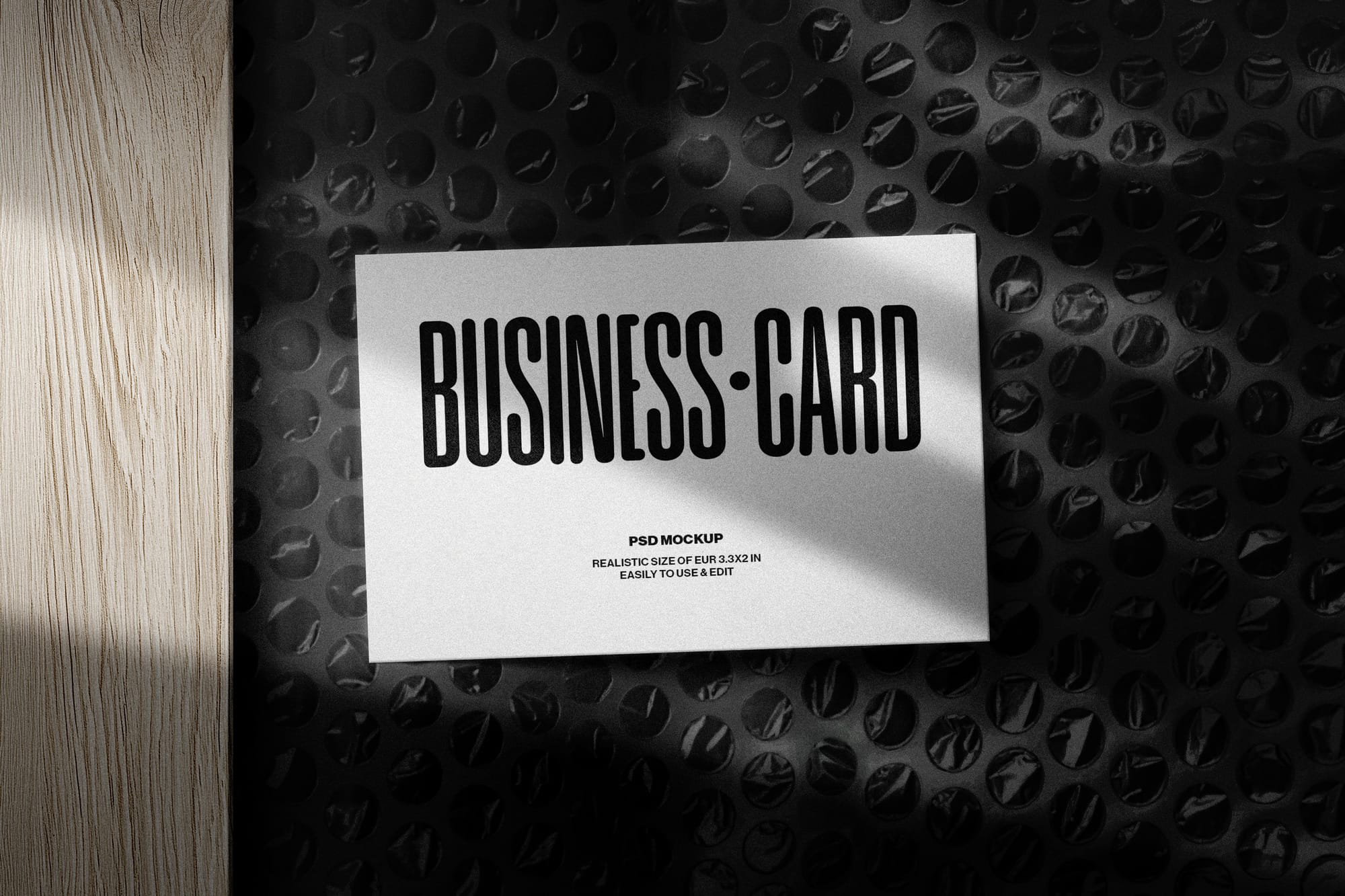 Realistic Natural Business Card Mockup