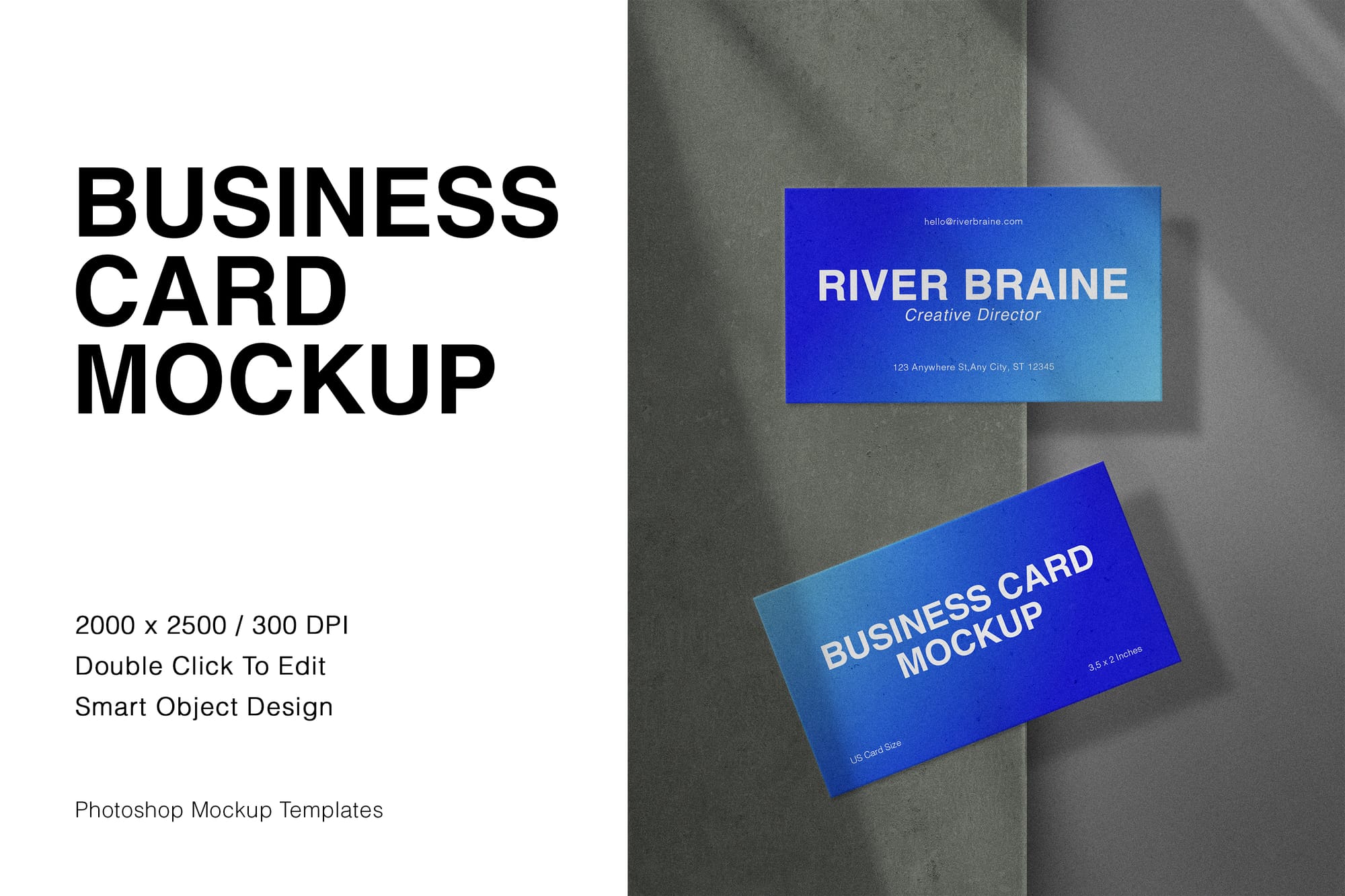 Portrait Business Card Mockup