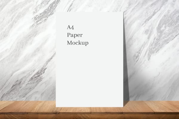 A4 Paper Mockup