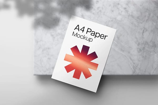 A4 White Paper Poster Mockup