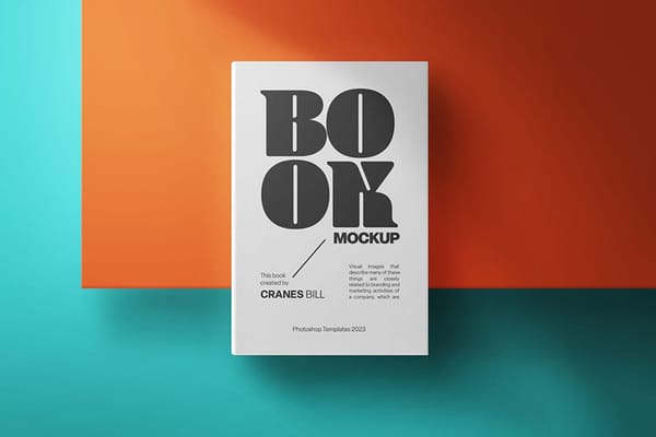 Black Text Book Cover Mockup