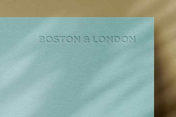 Boston & London Paper Logo Mockup