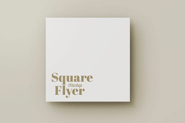 Brand Square Flyer Mockup with Drop Shadow