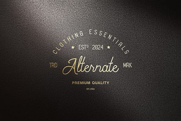 Branding Gold Logo Mockup