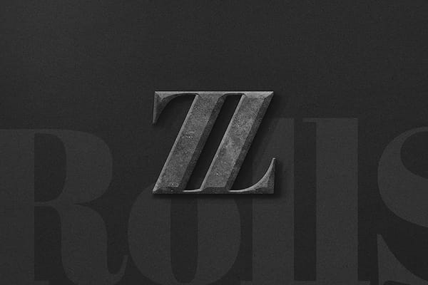 Branding Stone Z Logo Mockup