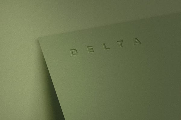 Delta Green Paper Logo Mockup Leaning