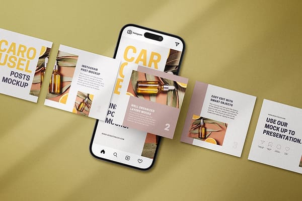 Ecru Carousel Instagram Post Mockup