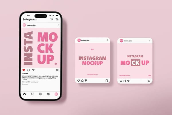 Light Pink Instagram Mockup