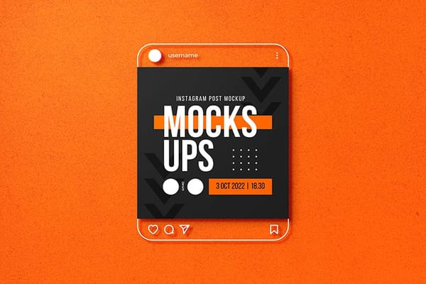 Orange Elegant Instagram Post Mockups