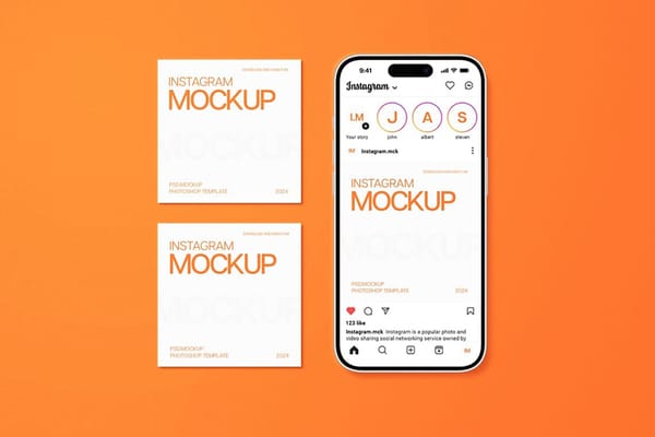 Orange Instagram Mockup