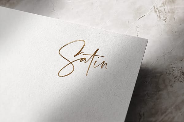 Paper Logo Mockup on Marble