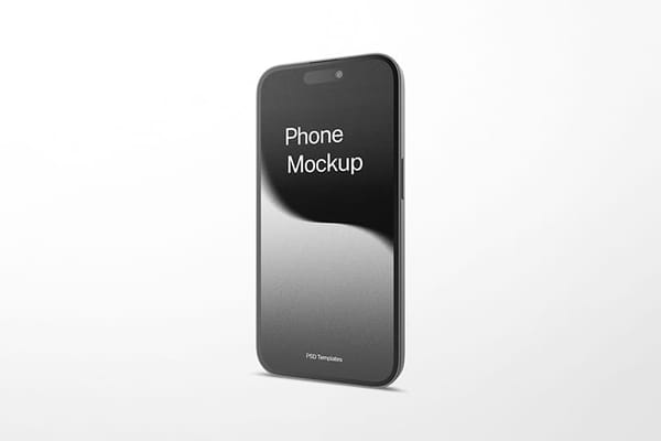 Phone Mockup Right Angle