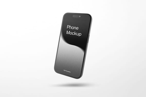 Phone Mockup in Mid Air