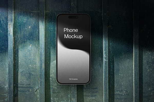 Phone Mockup on Steel Roof Background