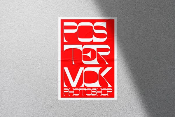 Poster Mockup On Wall Background