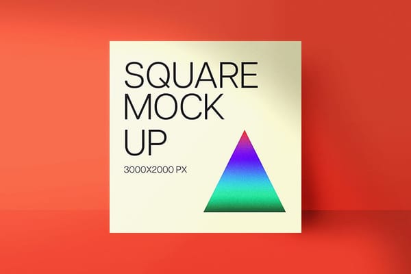 Realistic Square Mockup
