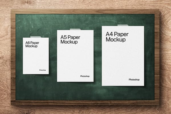 Size Set of Paper Mockup