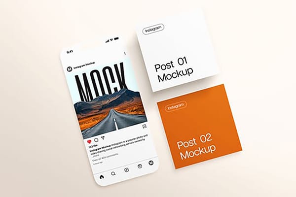 Skewed Brand Instagram Post Mockup