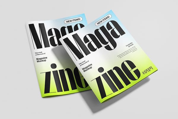Two Magazine Cover Mockup