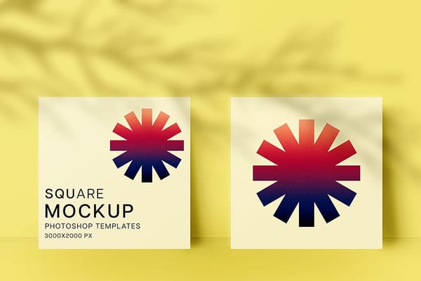 Two Realistic Square Mockup