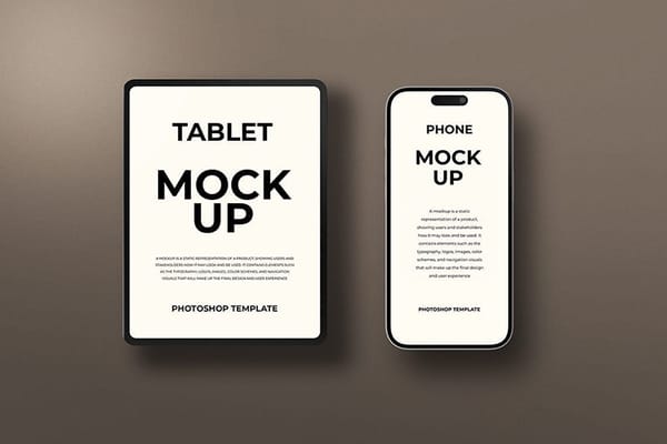 iPad Pro & iPhone 15 with Branding Color